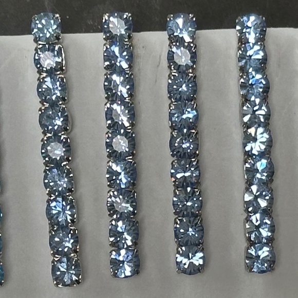 Danny Pollak Light Sapphire Swarovski Crystal Bobby Pin (#4) - approx. 2.5 in. - Picture 3 of 9